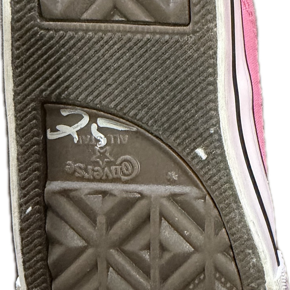 Converse Kids Pink Canvas Low Top Sneakers - Picture 4 of 7